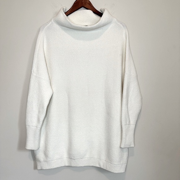 Free People Ribbed Ottoman Slouchy Tunic Sweater, Size Small, Color Cream| EUC - Picture 6 of 14